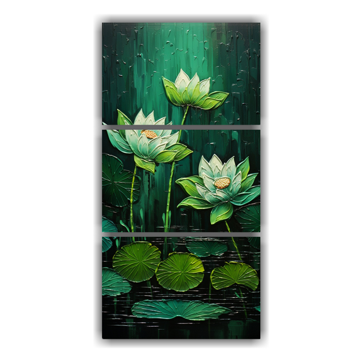 pintura-de-loto-verde-en-lienzo-reflejo-inspirador-