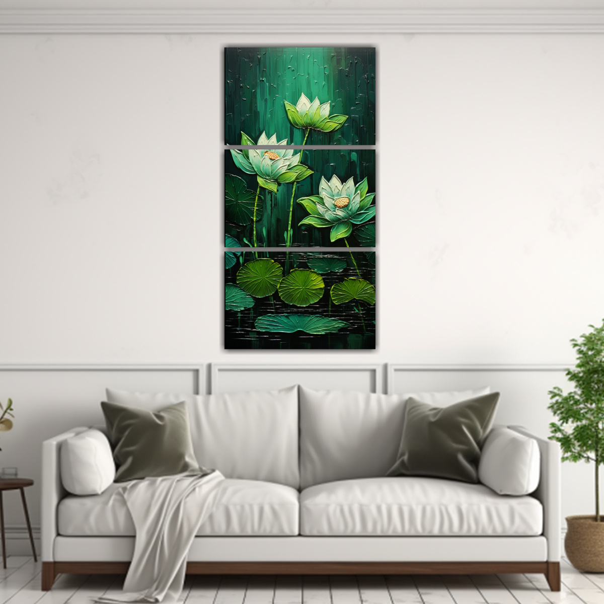 pintura-de-loto-verde-en-lienzo-reflejo-inspirador-1-1