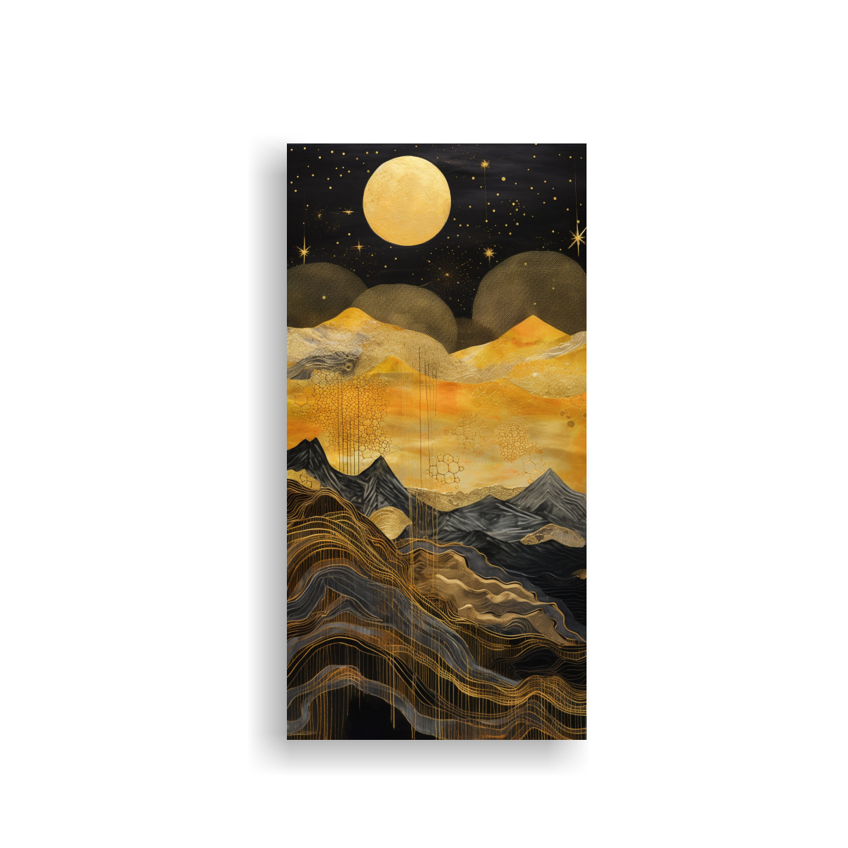 pintura-de-pared-con-luna-cerca-de-las-monta-as-y-estrellas