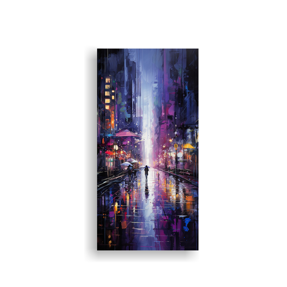 pintura-decorativa-abstracta-luces-de-la-ciudad-reflejadas-en-agua