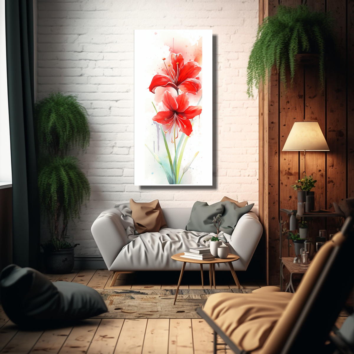 pintura-decorativa-alegre-de-amaryllis-en-acuarelas-neonoir-1