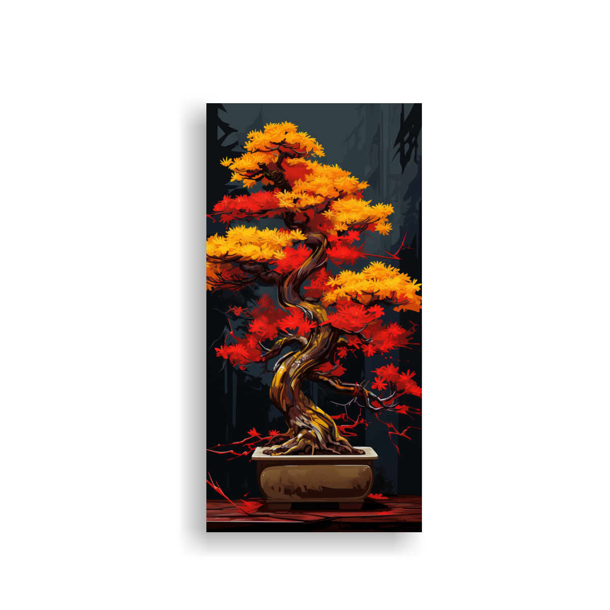 pintura-decorativa-de-composici-n-vanguardia-nica-en-rbol-bons-i-de-abeto-en-colores-amarillo-y-rojo-neonoir