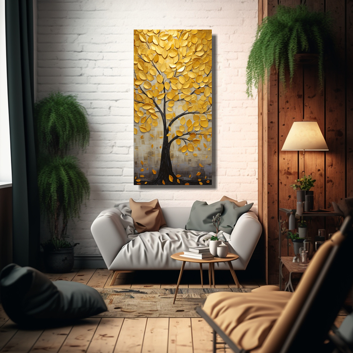 pintura-decorativa-de-rbol-en-oro-y-amarillo-l-neas-finas-y-brillantes-1
