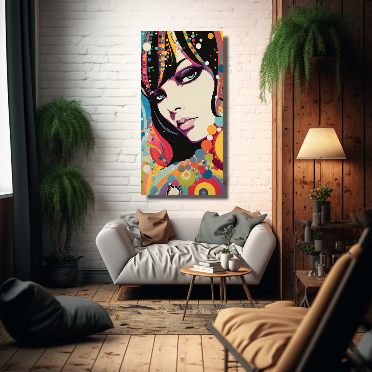 pintura-decorativa-en-bastidor-estilo-1960s-festival-de-amor-libre-1