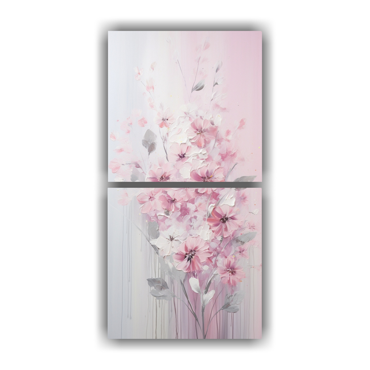 pintura-decorativa-en-rosa-y-plateado-en-estilo