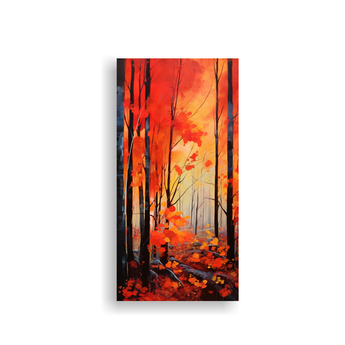 pintura-decorativa-lienzo-tema-simplicidad-abstracci-n-ardiente-del-agarre-del-oto-o-en-un-denso-arce