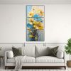 pintura-en-lienzo-de-flores-amarillas-y-azules-para-comedor-1