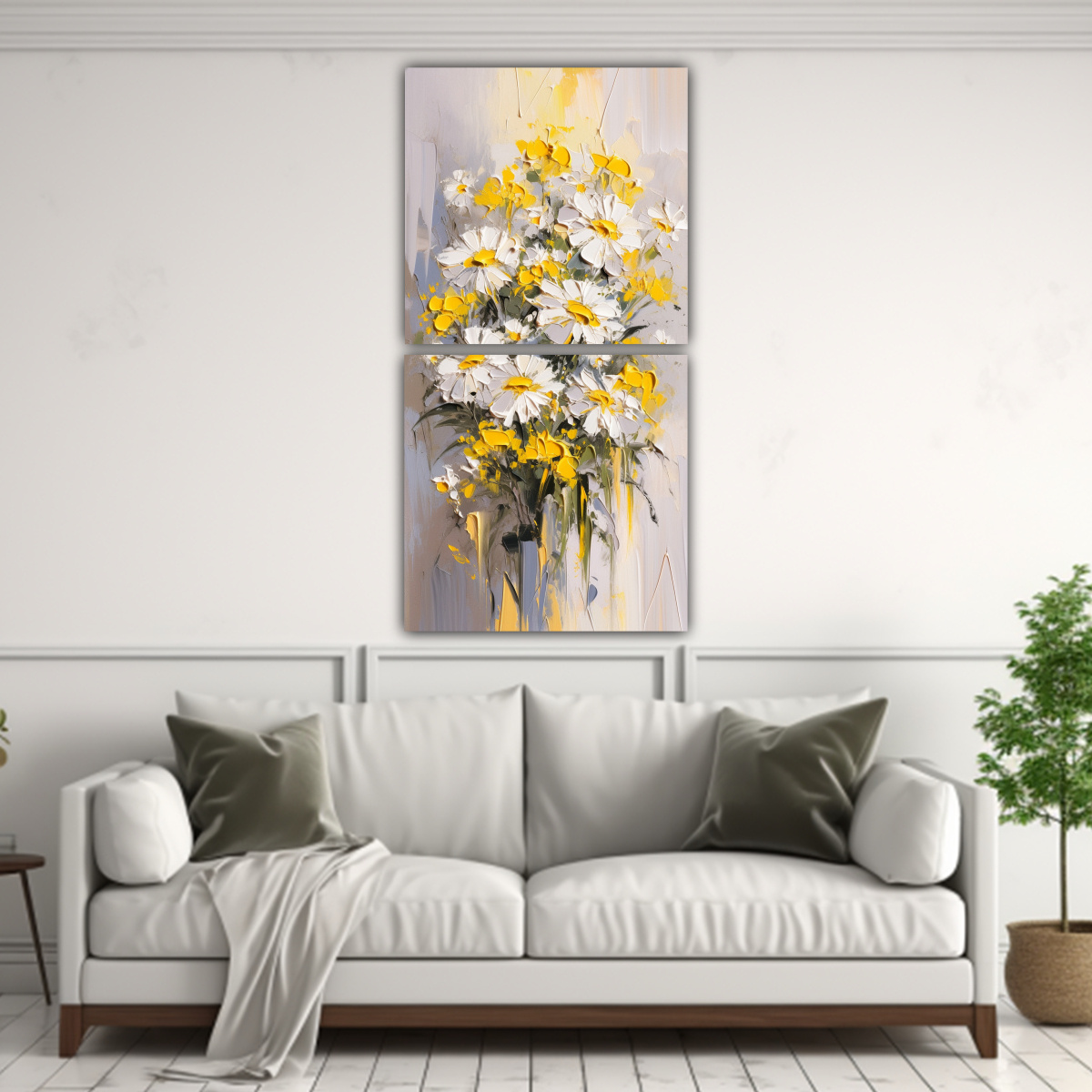 pintura-en-lienzo-de-flores-amarillas-y-plateadas-en-decoraci-n-1