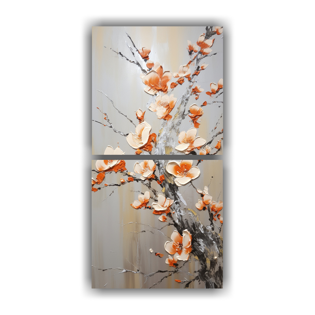 pintura-en-lienzo-de-flores-de-cerezo-naranjas-en-decoraci-n-de-arte-abstracto