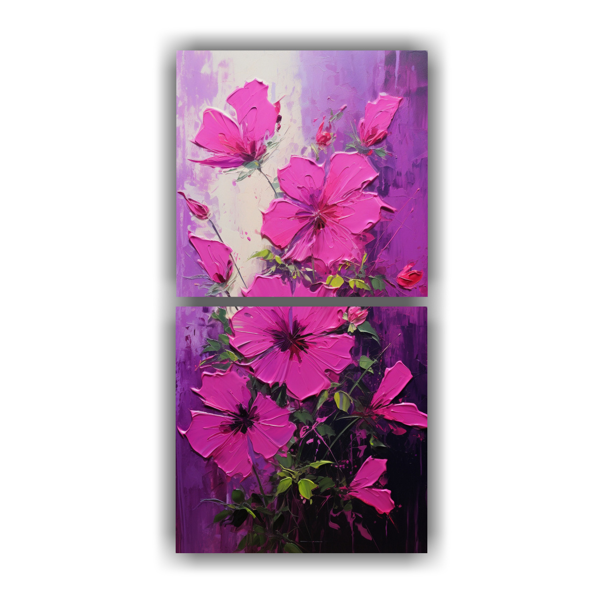 pintura-en-lienzo-de-flores-en-colores-magenta-2-bellas-artes-alta-calidad