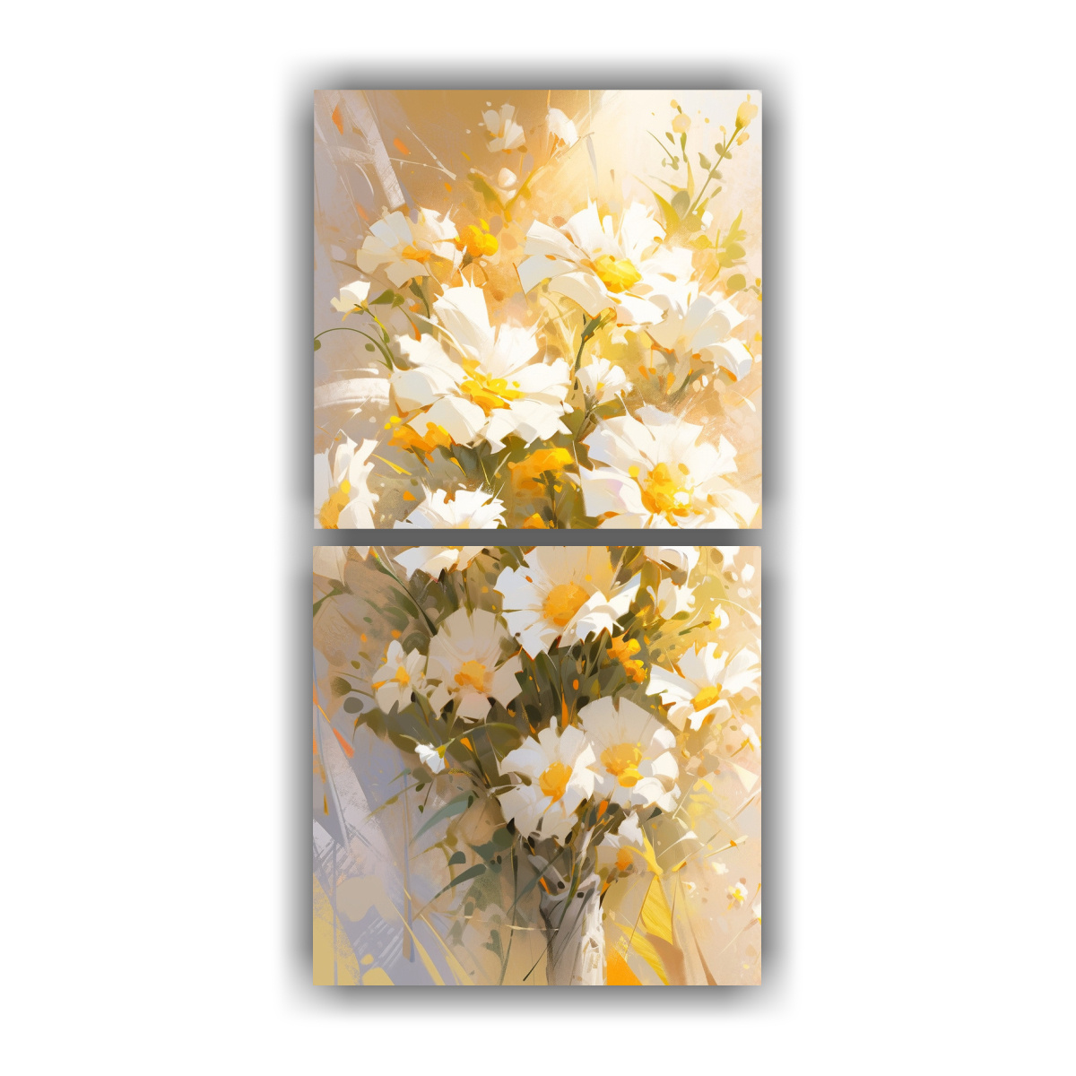 pintura-en-lienzo-de-flores-naturales-en-tonos-amarillo-y-blanco-dos-cuadros-de-belleza-floral