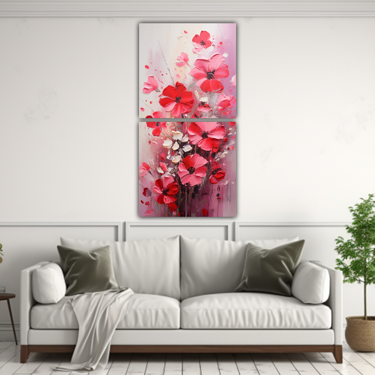 pintura-en-lienzo-de-flores-rojas-y-rosas-en-decoraci-n-de-dos-cuadros-c-lidos-1