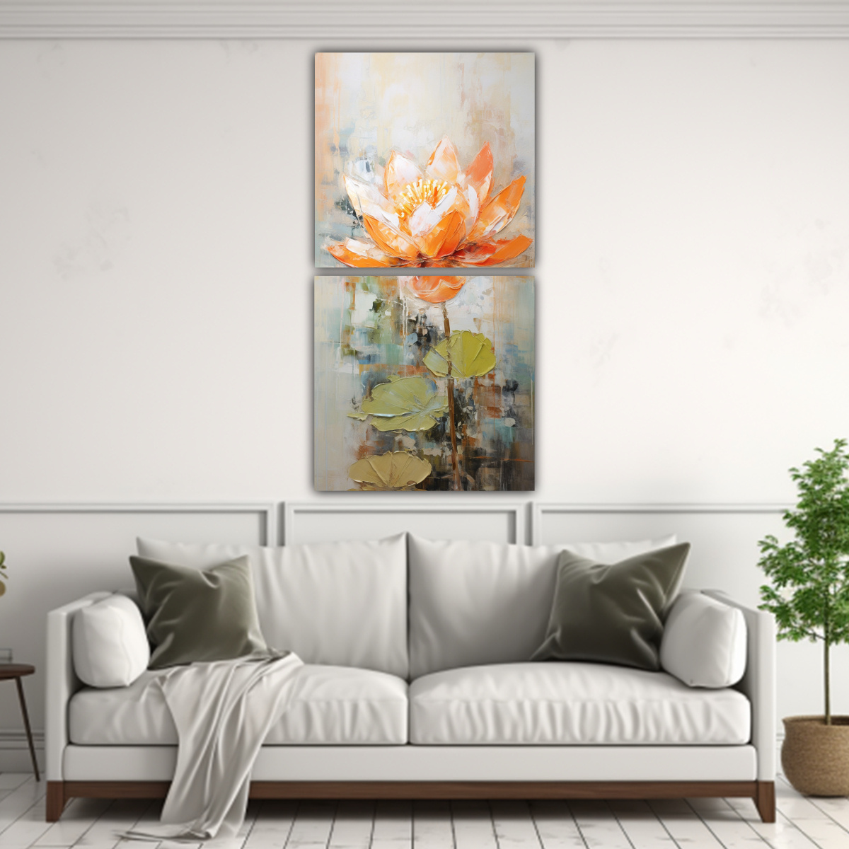 pintura-en-lienzo-de-loto-naranja-estilo-decorativo-1