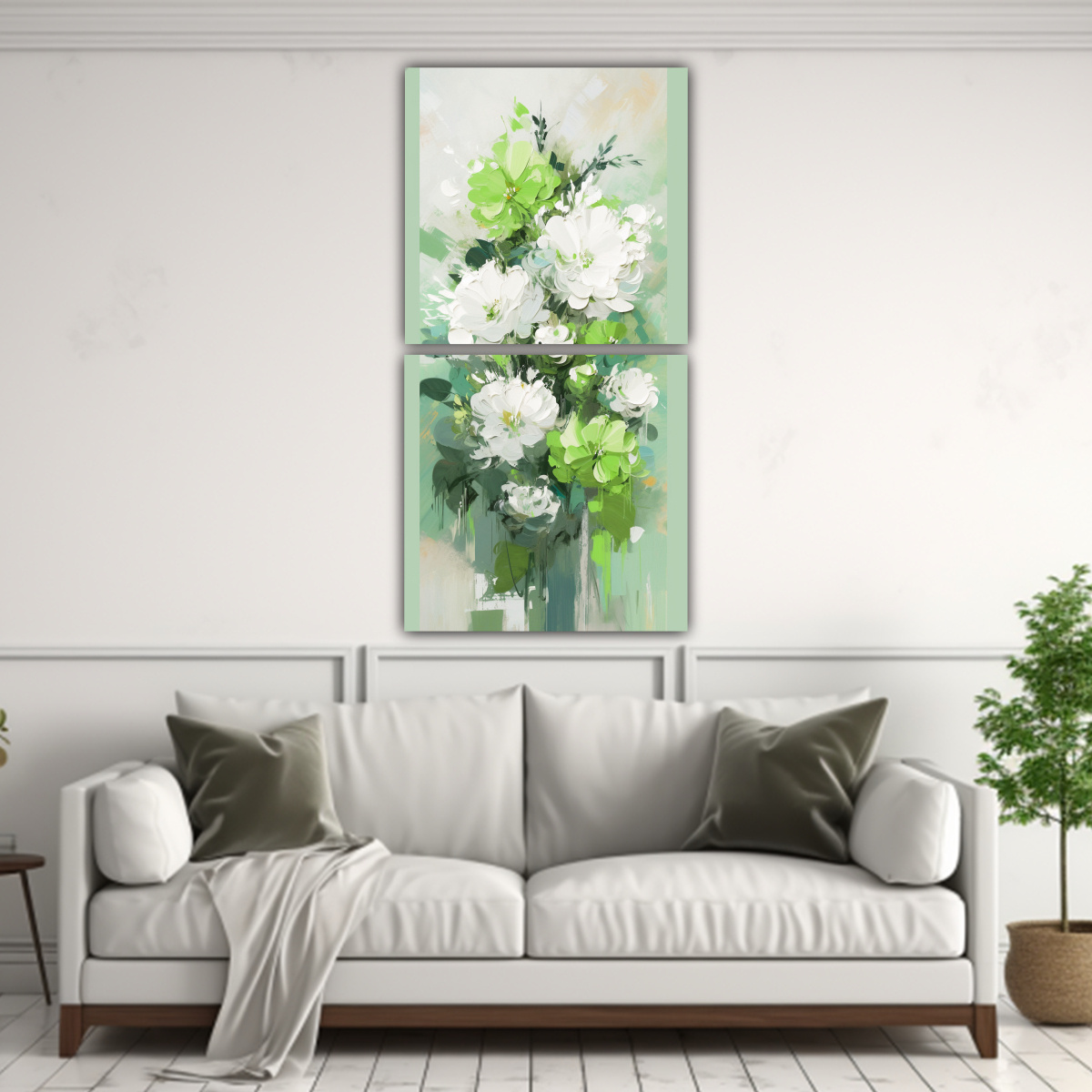 pintura-en-lienzo-de-naturaleza-en-verde-y-blanco-dos-lienzos-espectaculares-de-flores-en-la-decoraci-n-1