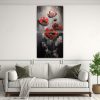 pintura-en-lienzo-dos-cuadros-movimiento-ambiente-con-amapolas-negras-estilo-decorativo-1