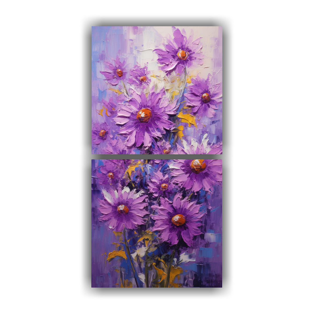 pintura-en-lienzo-estilo-2-bellas-artes-hermoso-llamativo-de-girasoles-morados