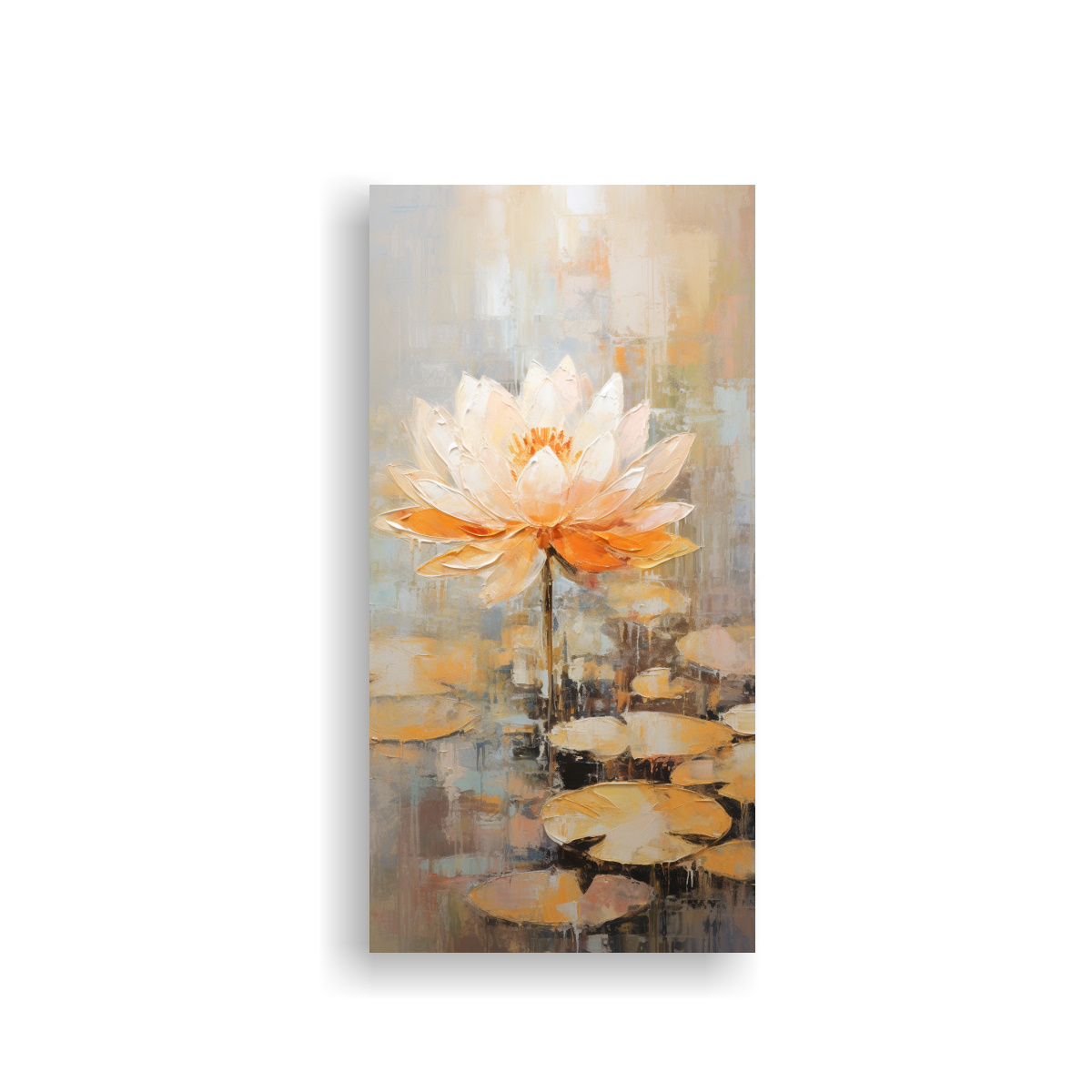 pintura-en-lienzo-estilo-abstracci-n-de-loto-naranja-rectangular