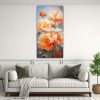 pintura-en-lienzo-estilo-bastidor-vintage-de-dos-telas-en-habitaci-n-con-peon-as-naranjas-1
