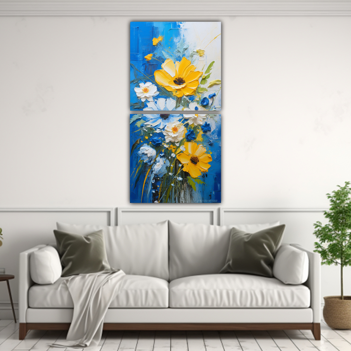 pintura-en-lienzo-estilo-creativo-de-dos-cuadros-amarillos-y-azules-con-flores-en-la-decoraci-n-1
