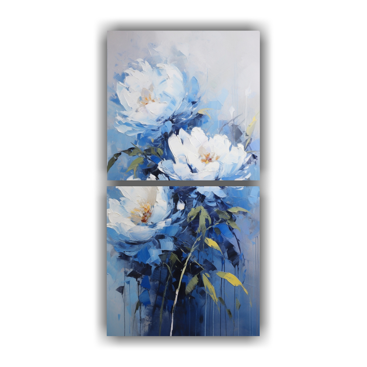 pintura-en-lienzo-estilo-dos-cuadros-inspiraci-n-contraste-a-blue-peonies