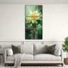 pintura-en-lienzo-estilo-tres-artes-espectacular-sim-trico-de-flor-verde-1
