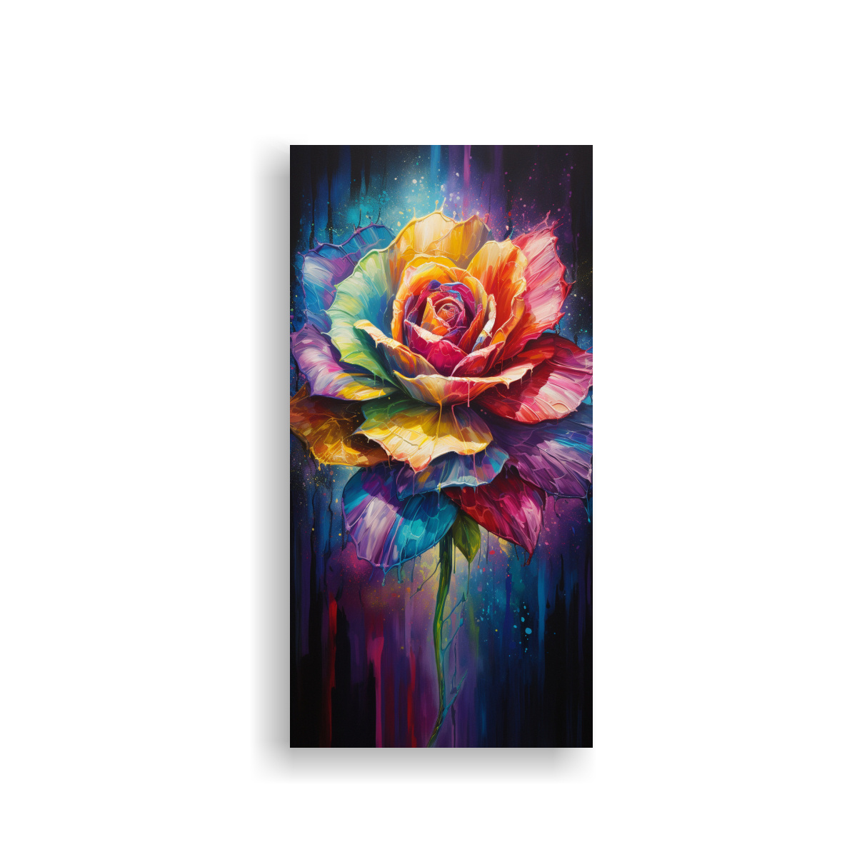 pintura-en-lienzo-floral-de-colores-arco-ris-en-bastidor