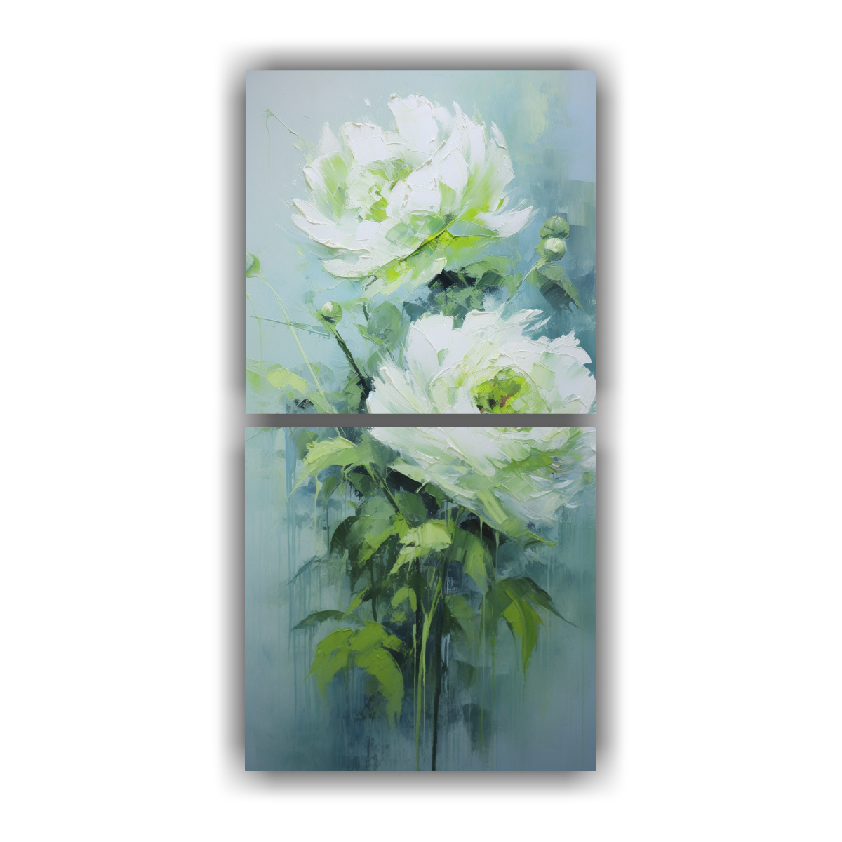 pintura-en-tela-estilo-moderno-de-peon-as-verdes