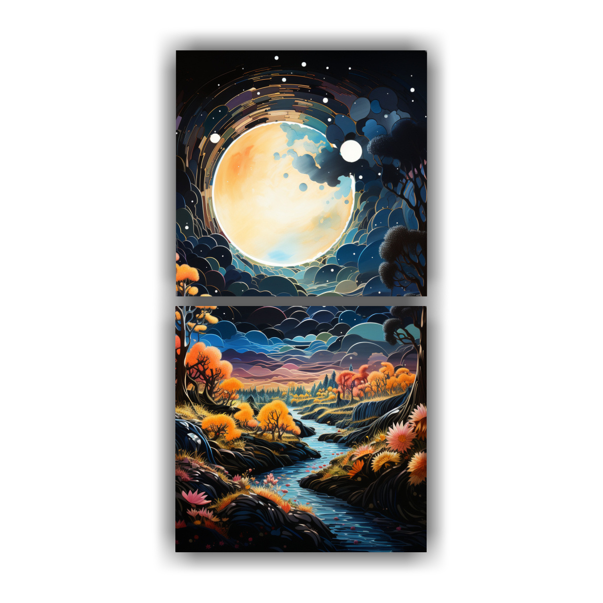pintura-floral-con-luna-y-monta-as-set-de-2-lienzos
