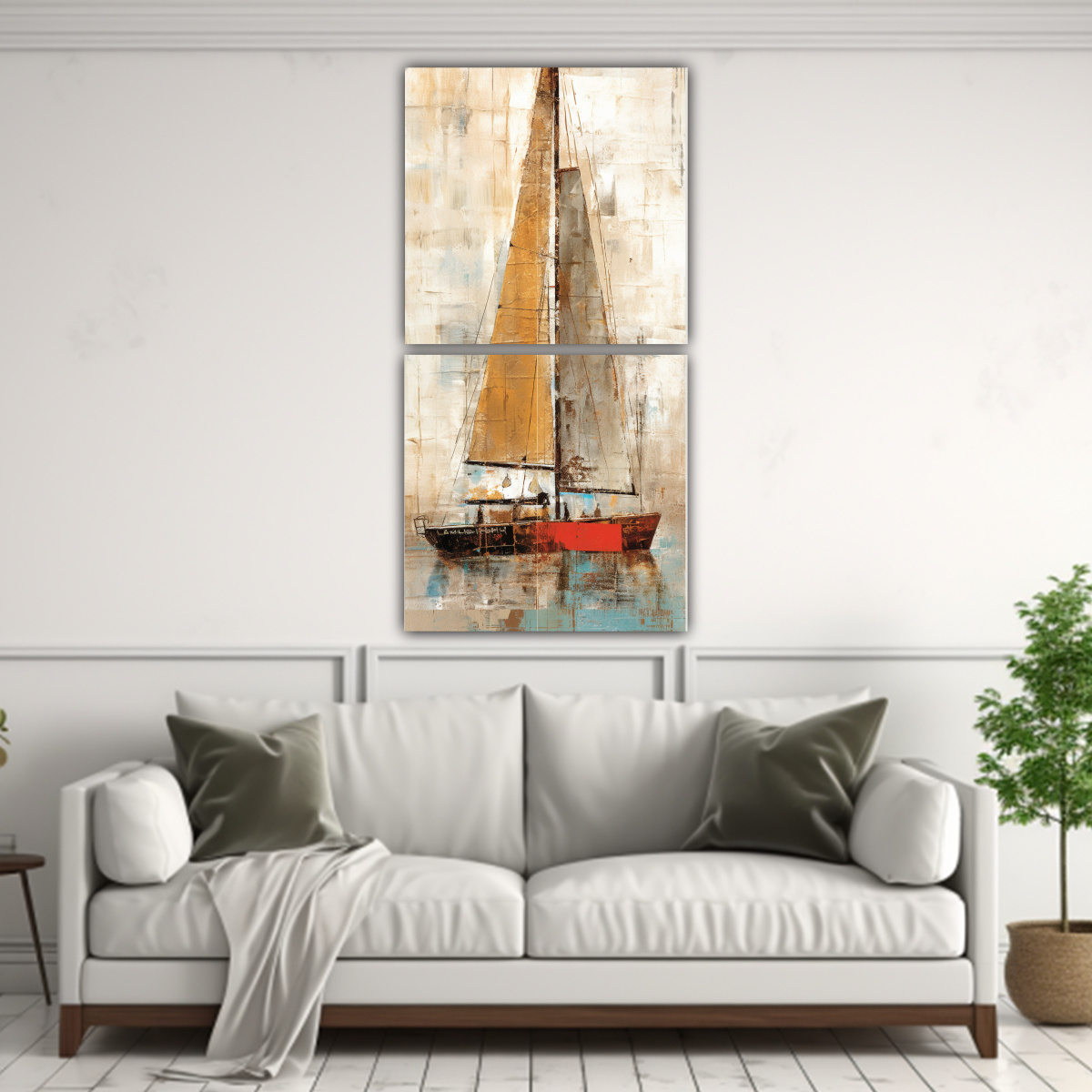 pintura-intensa-inspirada-en-basquiat-de-un-velero-en-colores-blanco-1