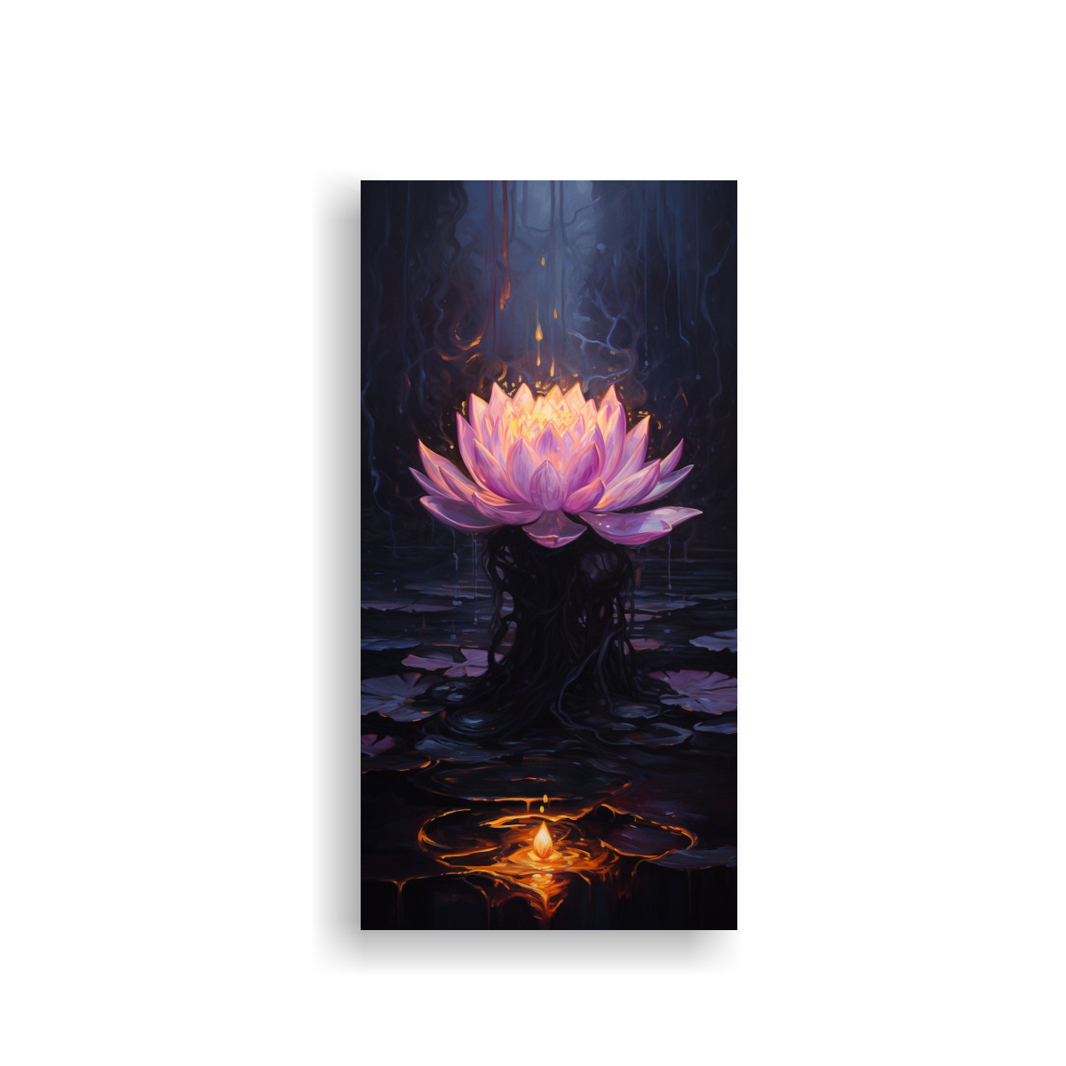 pintura-lienzo-abstracci-n-culturar-loto-negro-resplandeciente-en-la-decoraci-n-de-pared