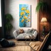 pintura-lienzo-flores-amarillo-y-turquesa-cuadro-conceptual-bonito-1