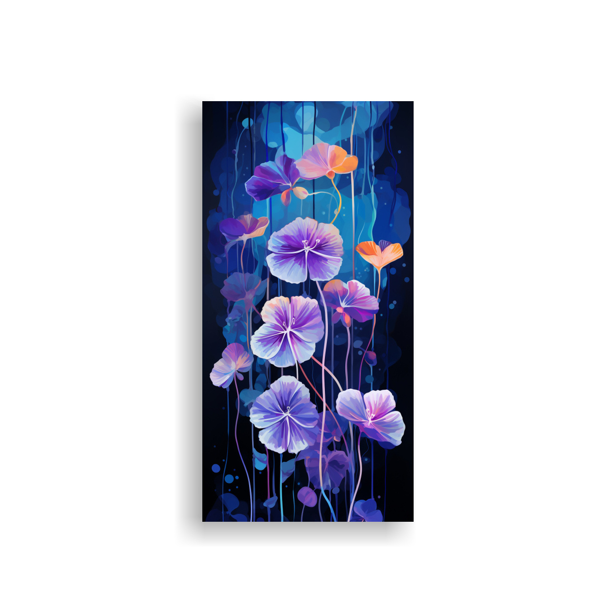 pintura-lienzo-nasturtium-en-p-rpura-con-hierbas-en-ambiente-neonoir-