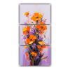 pintura-lienzos-patron-intenso-duradero-morado-y-naranja-flores
