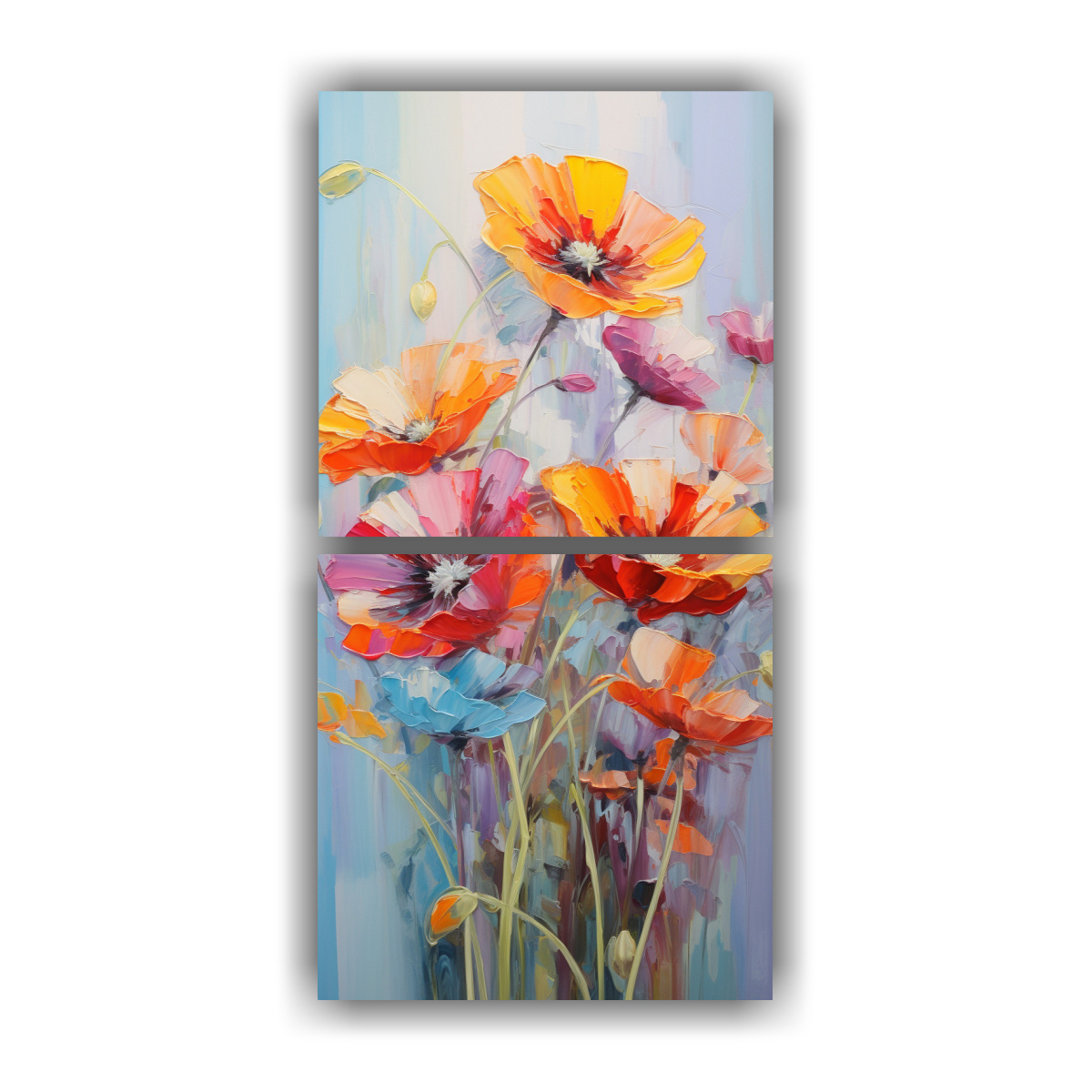 pintura-llamativa-arco-ris-amapolas-modernas