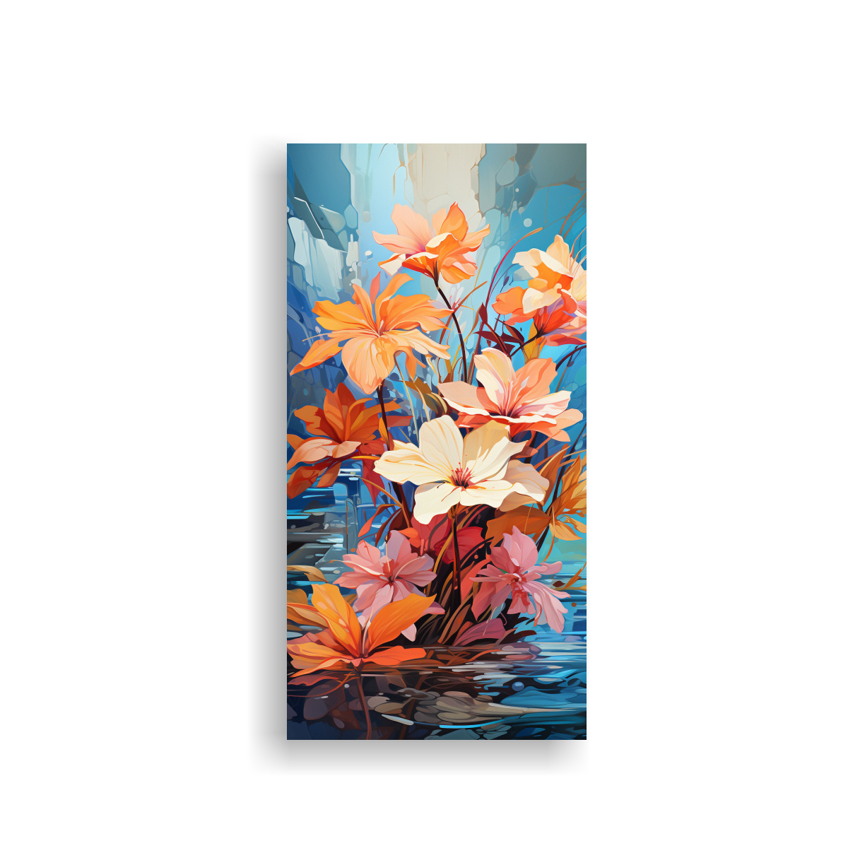 pintura-minimalista-vertical-de-hojas-de-bamb-en-blanco-con-atm-sfera-neonoir