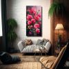 pintura-moderna-de-lienzo-en-colores-magenta-con-flores-estilo-vitalidad-1