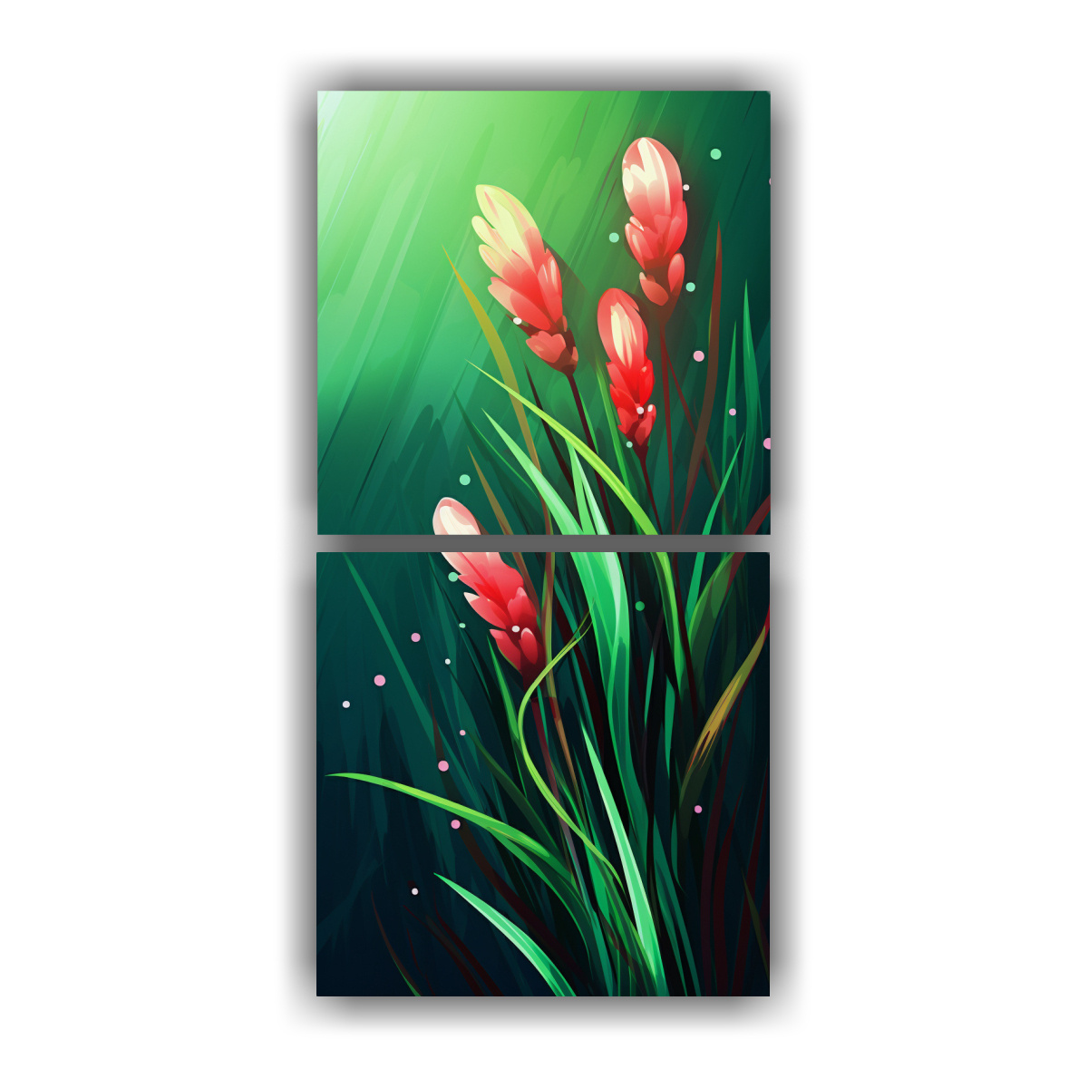 pintura-mural-abstracta-de-dos-artes-finas-con-juncia-en-verde-y-rojo-atm-sfera-neonoir