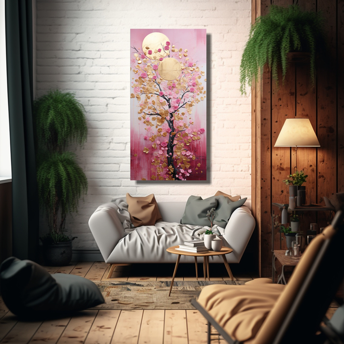 pintura-mural-conceptual-del-rbol-en-rosa-y-dorado-1