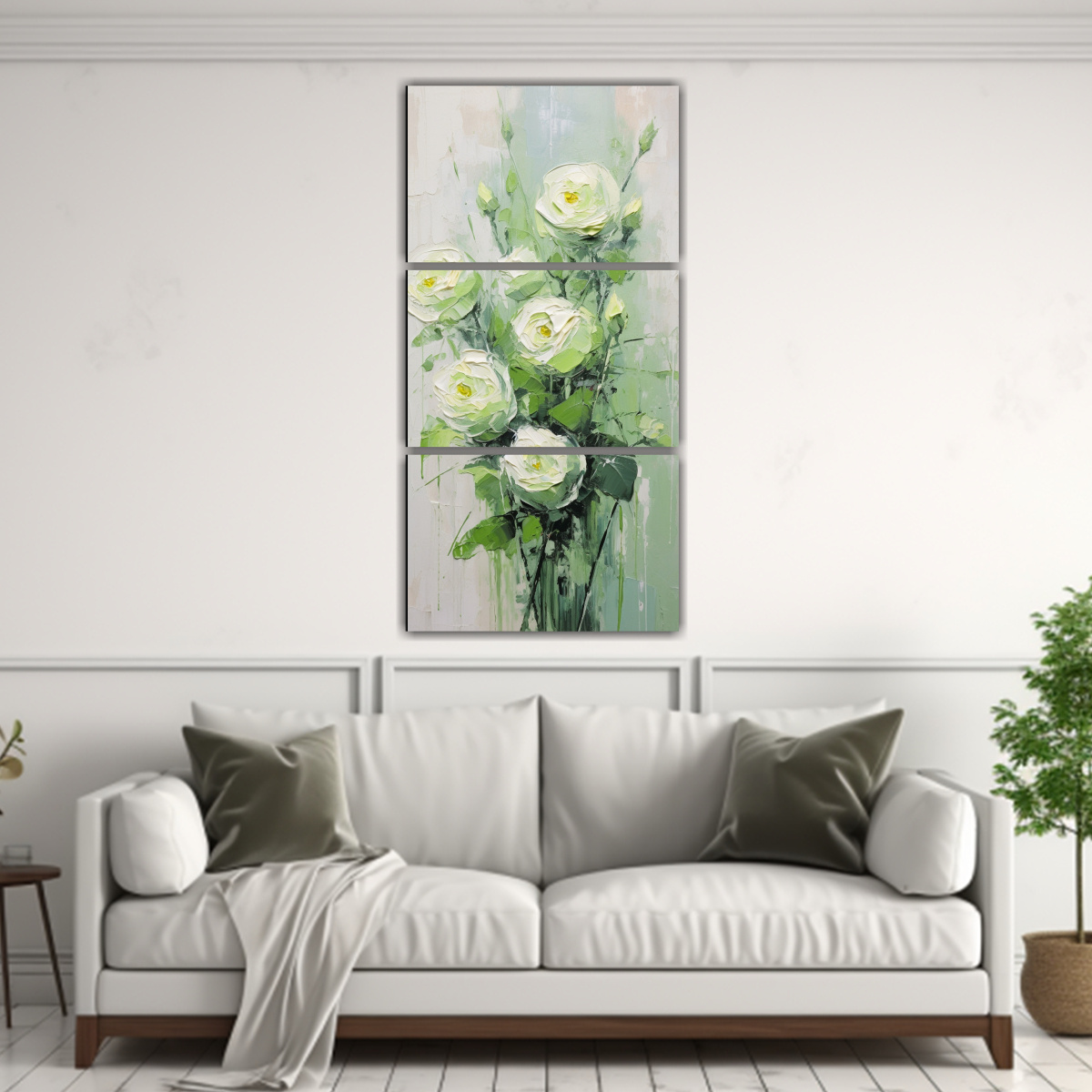 pintura-original-en-lienzo-estilo-dibujo-tres-cuadros-de-rosas-verdes-1