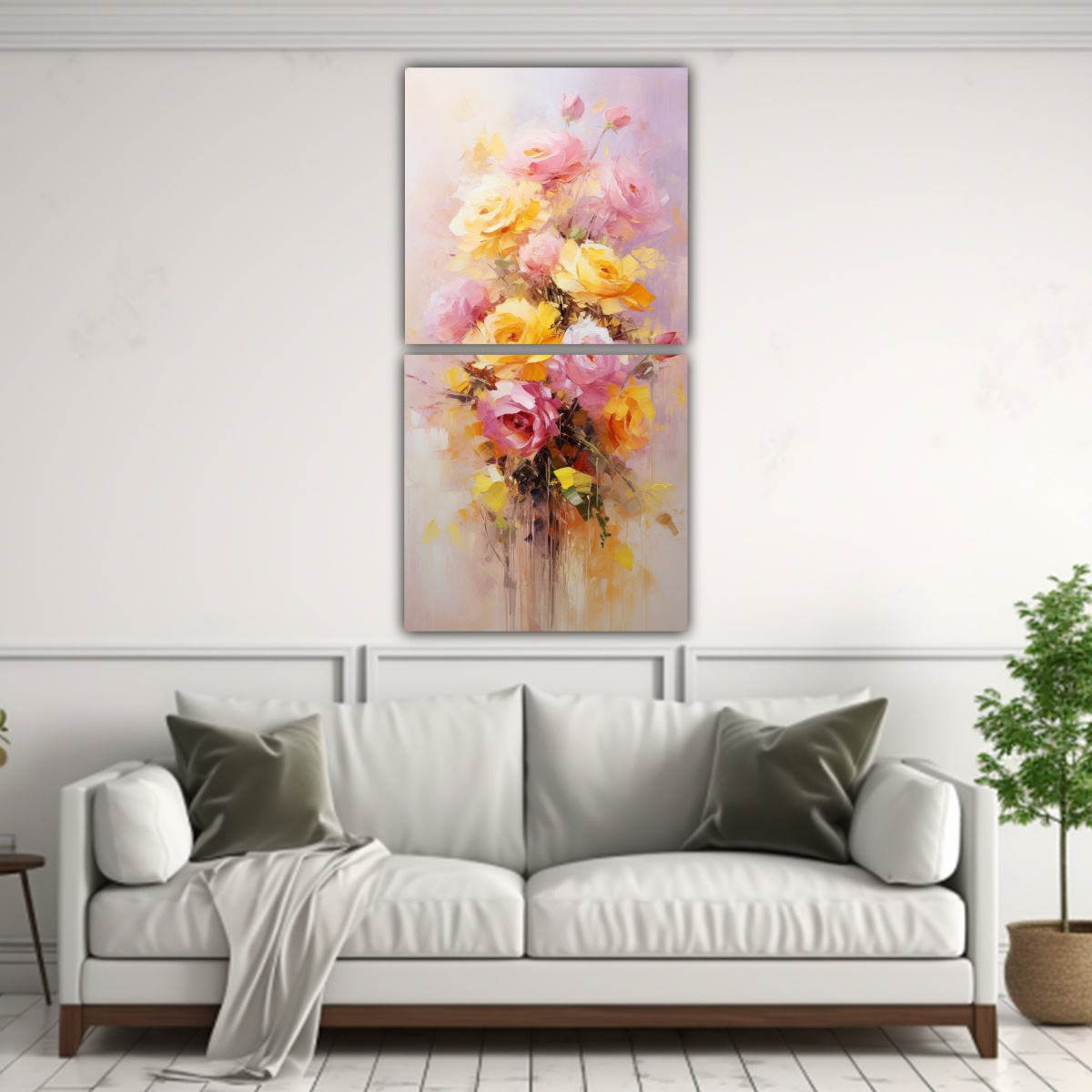 pintura-sobre-lienzo-de-flores-amarillas-y-rosadas-en-el-estilo-creativa-pop-art-1