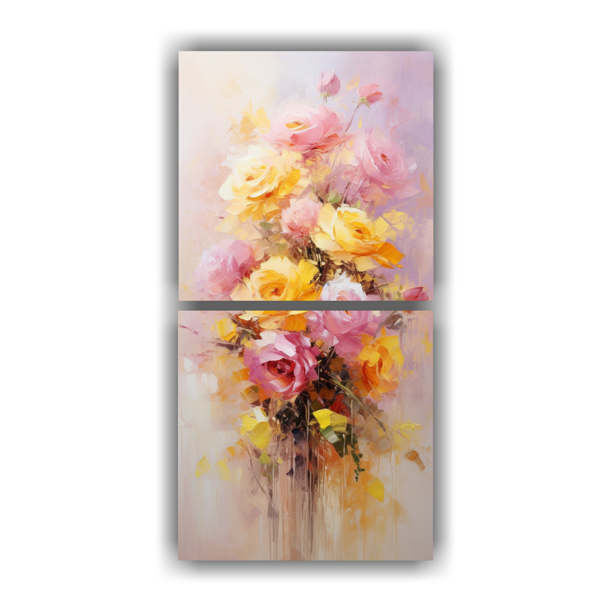pintura-sobre-lienzo-de-flores-amarillas-y-rosadas-en-el-estilo-creativa-pop-art