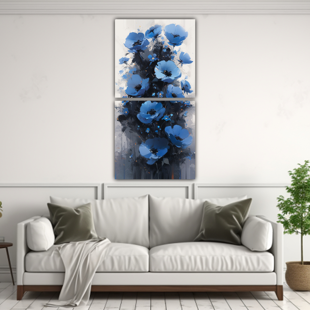 pintura-sobre-lienzo-de-flores-en-colores-negro-y-azul-de-la-gama-creativa-de-bellas-artes-1