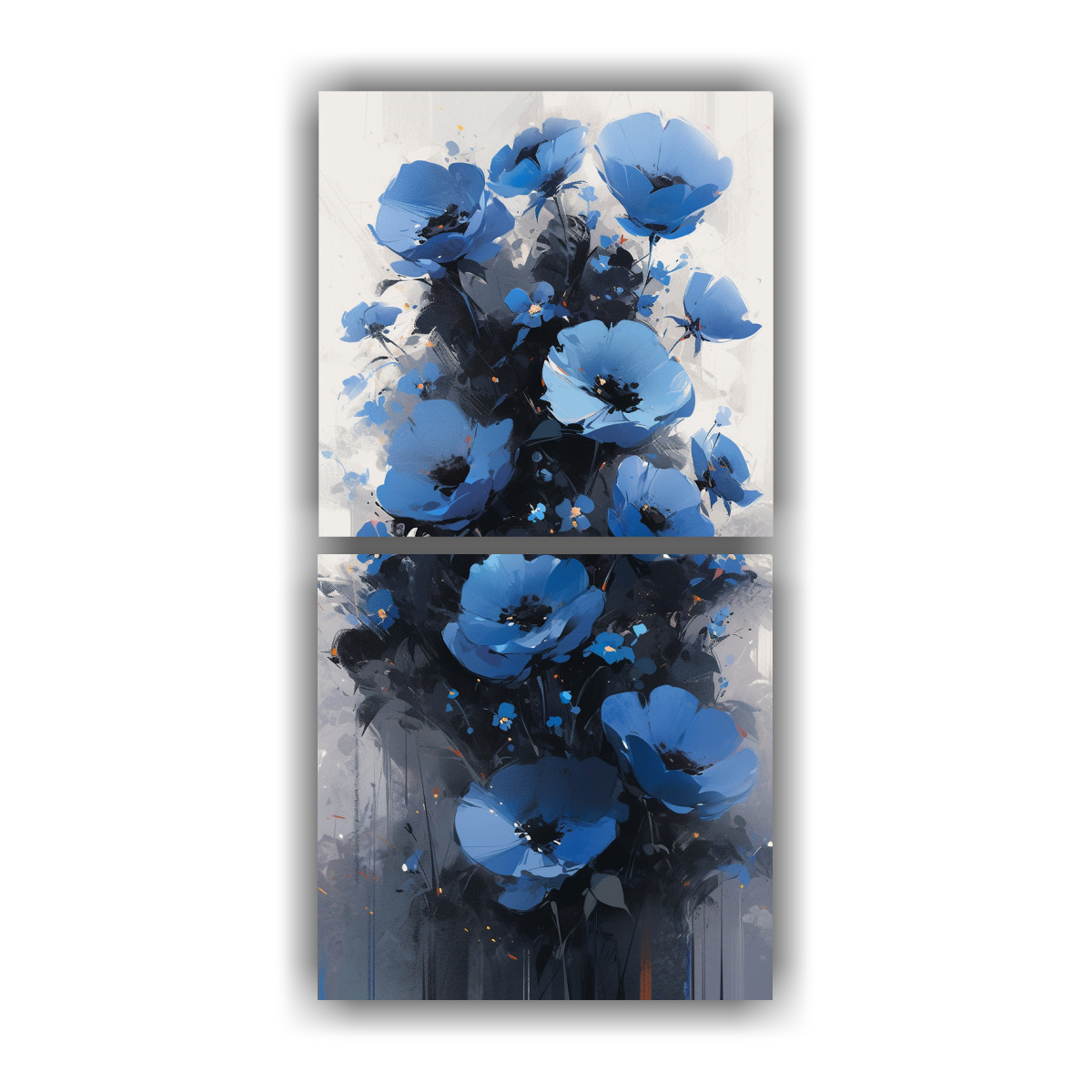 pintura-sobre-lienzo-de-flores-en-colores-negro-y-azul-de-la-gama-creativa-de-bellas-artes