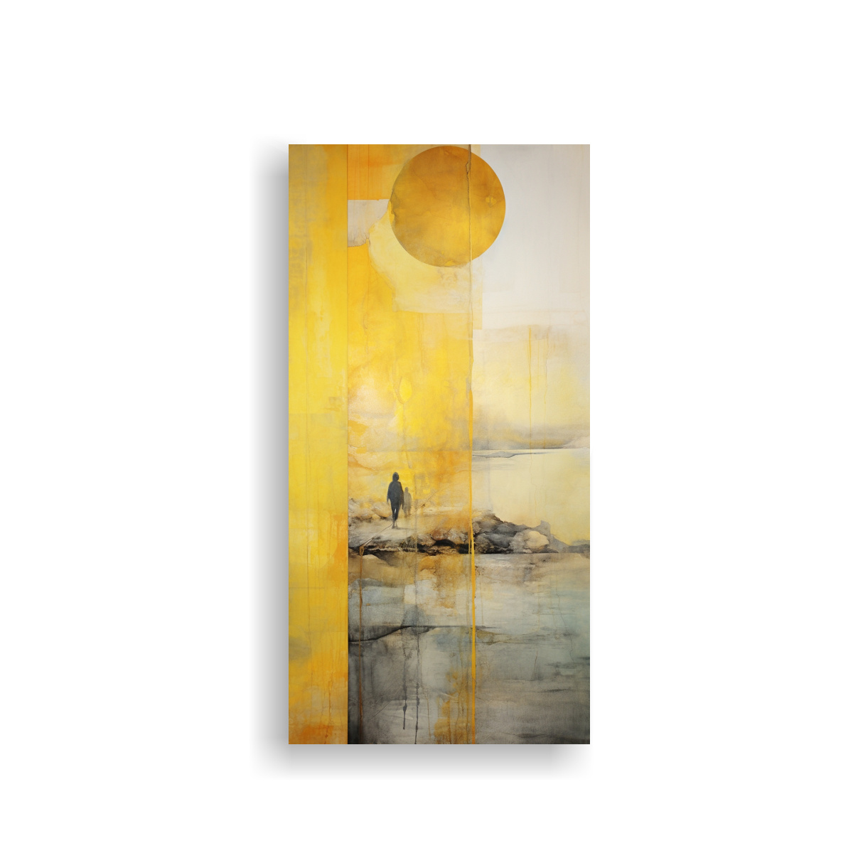 pintura-surrealista-de-cuadro-de-arte-fino-con-acuarela-amarilla-turquesa-y-plateada-