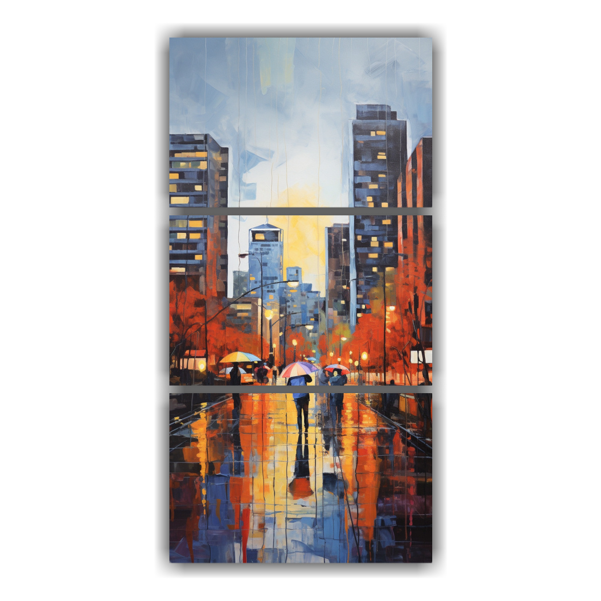 pintura-urbana-neoexpresionista-en-bastidor-tres-telas-en-bastidor-moderno