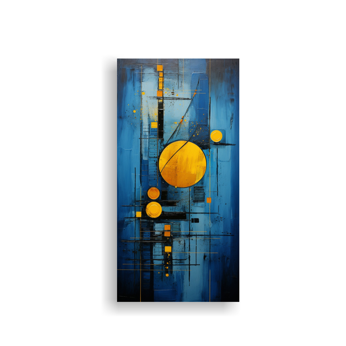 pinturas-abstractas-azul-y-amarillo-arte-de-pared-movimiento