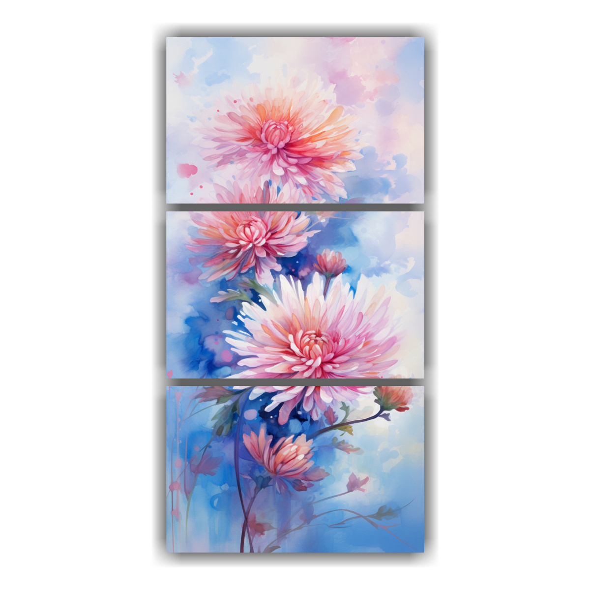 pinturas-abstractas-de-crisantemos-rosa-y-azul-para-decoraci-n-