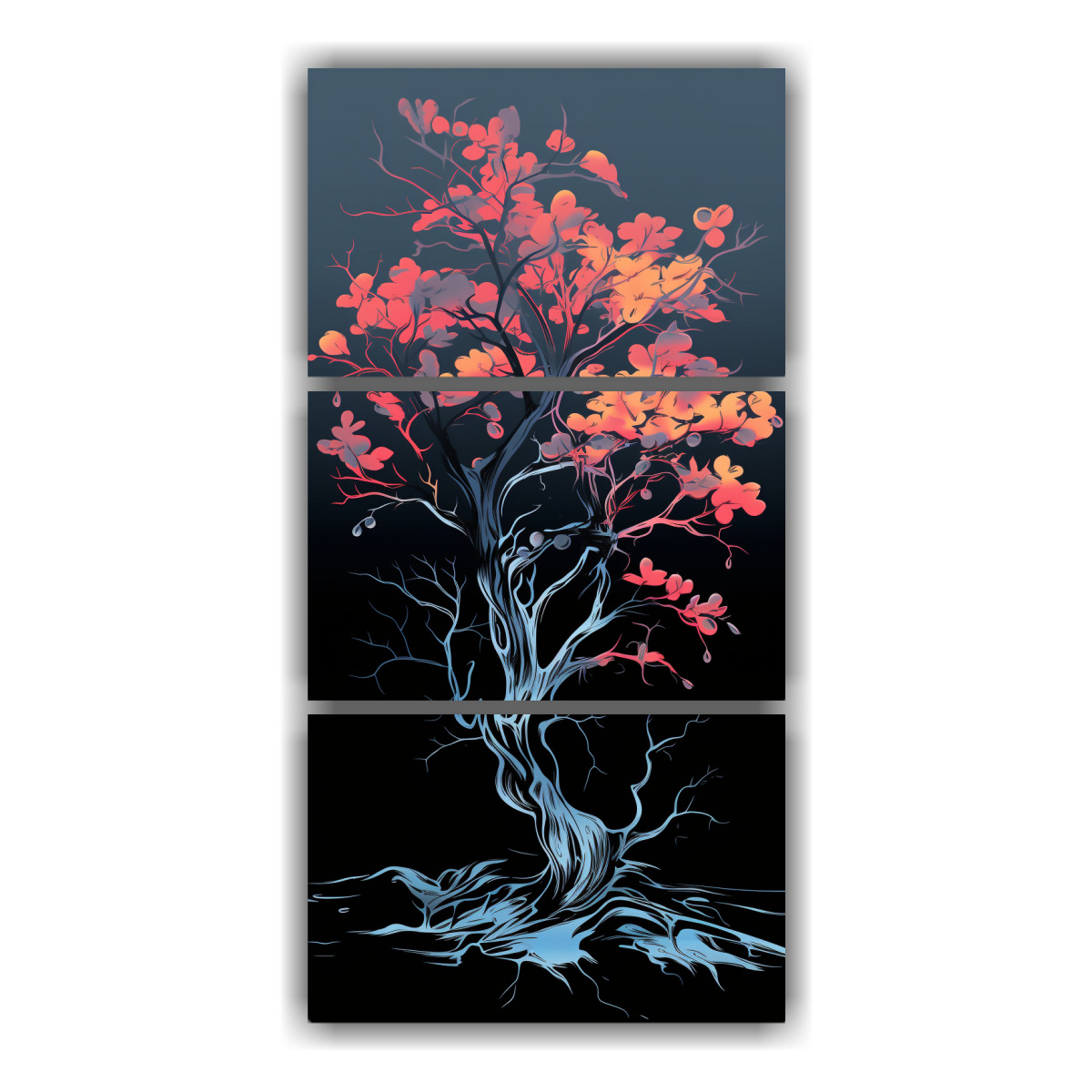 pinturas-abstractas-elegantes-de-un-rbol-de-mangle-en-colores-negros