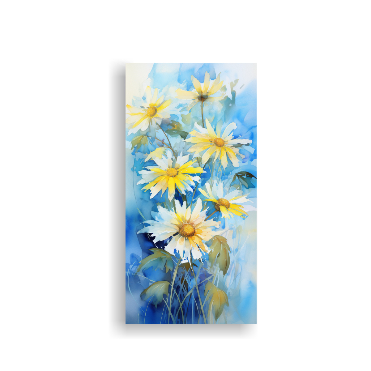 pinturas-abstractas-en-tonos-dorados-y-azules-de-jerusalem-artichoke-flowers-en-un-estilo-moderno-y-personalizado