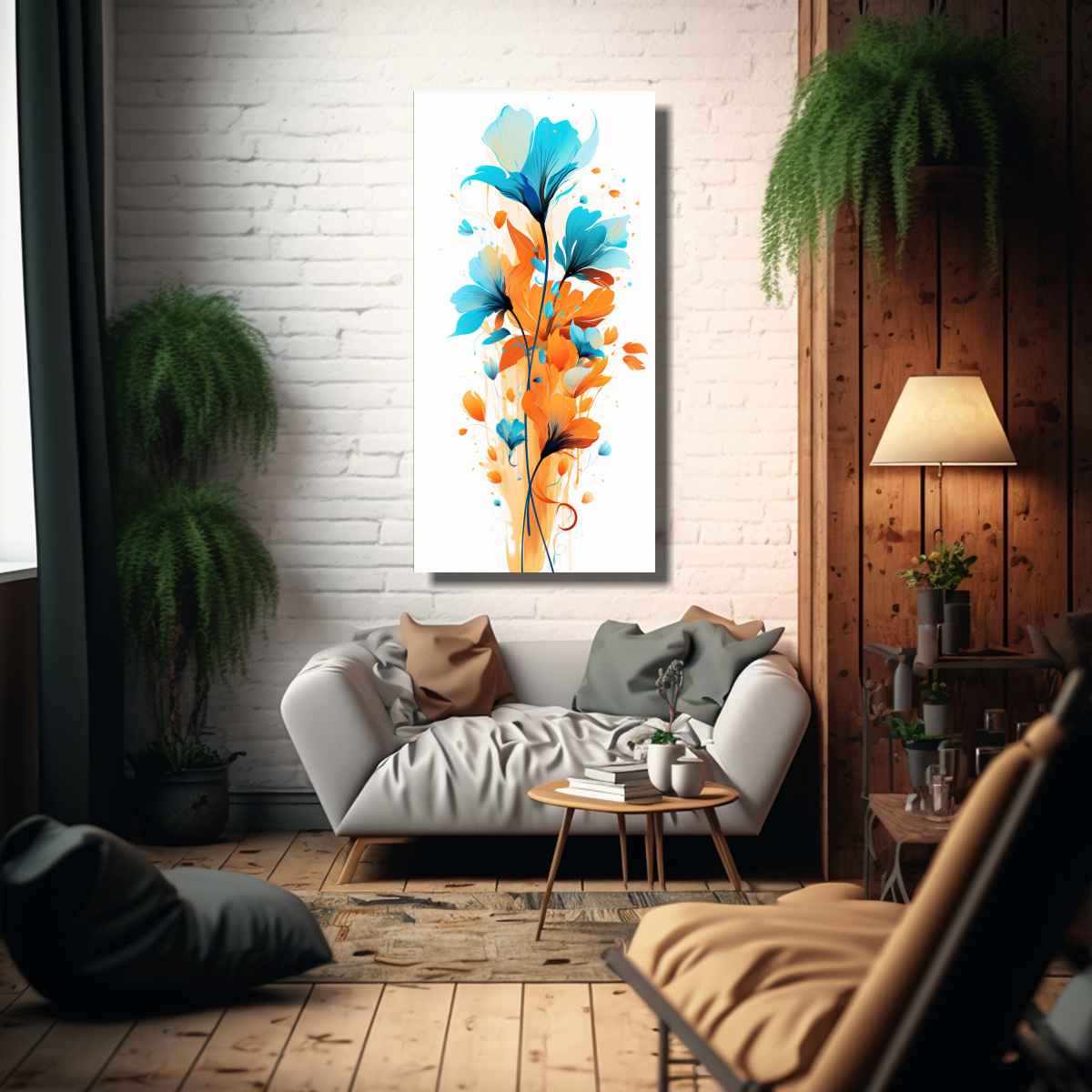 pinturas-de-decoraci-n-con-atm-sfera-neonoir-en-tonos-turquesa-y-naranja-inspiradoras-y-modernas-en-los-a-os-s-1-1